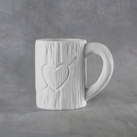 Tree Carved Heart Mug 12 oz.