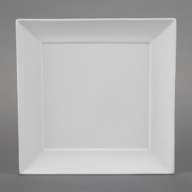 Ceramic Bisque Square Charger