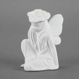 Ceramic Bisque Sitting Fairy