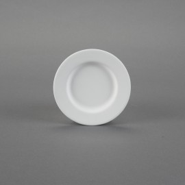 Ceramic Bisque Rimmed Dessert Plate