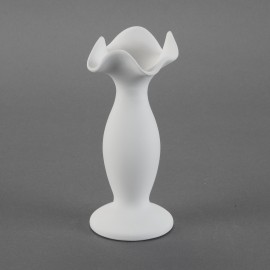 Ceramic Bisque Slender Free Form Vase