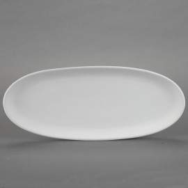Ceramic Bisque Oval French Bread Plate