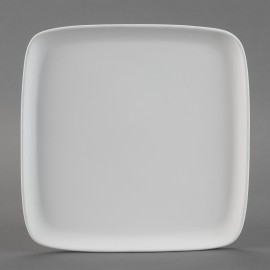 Ceramic Bisque Geometrix Large Square Plate - Case of 6 - Special
