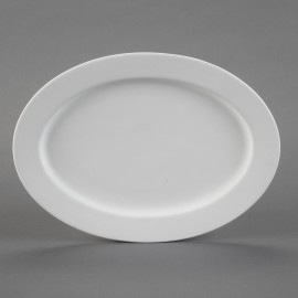 Med Rimmed Oval Platter