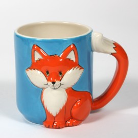 Ceramic Bisque Fox Mug - Case of 6