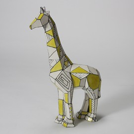 Ceramic Bisque Faceted Giraffe - Case of 2