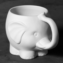 Ceramic Bisque Elephant Mug - Case of 6