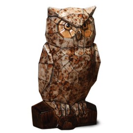 Ceramic Bisque Faceted Owl - Case of 2