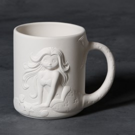 Ceramic Bisque Mermaid Mug - Case of 6