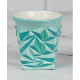 Ceramic Bisque Faceted Tumbler