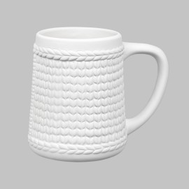 Ceramic Bisque Knit Mug - Case of 6 - Special