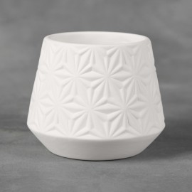 Ceramic Bisque Geometric Container