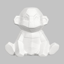 Ceramic Bisque Monkey Facet-ini