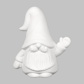 Ceramic Bisque High Five Gnome