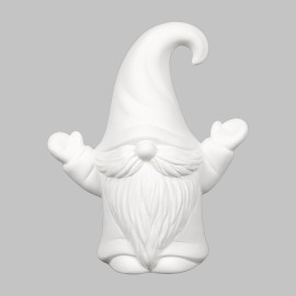 Ceramic Bisque hooray Gnome