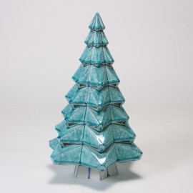 Ceramic Bisque Faceted Tree - 10 inch