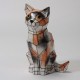 Ceramic Bisque Faceted Cat