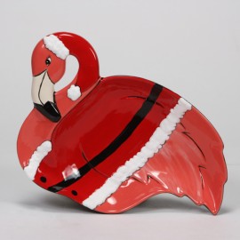 Ceramic Bisque Frieda Flamingo Dish