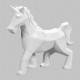 Ceramic Bisque Faceted Unicorn - Case of 4
