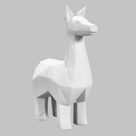 Ceramic Bisque Faceted Llama - Case of 4