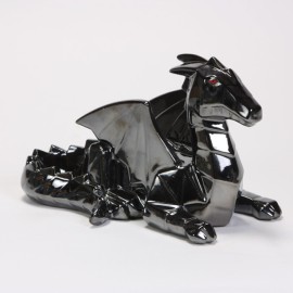 Ceramic Bisque Faceted Dragon