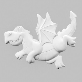 Ceramic Bisque Dragon Plaque - Case of 6 - Special