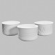 Ceramic Bisque Textured Planters (3 Designs) - Set