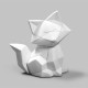 Ceramic Bisque Fox Facet-ini - Case of 6