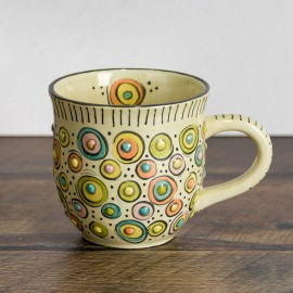 Ceramic Bisque Hobnail Mug