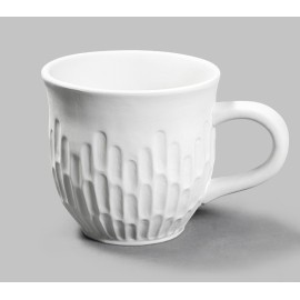 Ceramic Bisque Fluted Mug - Case of 6