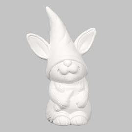 Ceramic Bisque Bunny Gnome