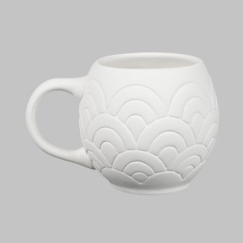 Ceramic Bisque Scalloped Mug