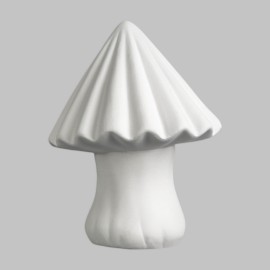 Ceramic Bisque Ribbed Mushroom