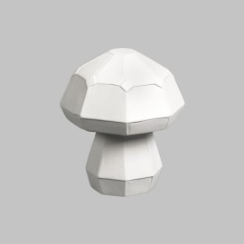 Ceramic Bisque Sm. Faceted Mushroom