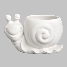 Ceramic Bisque Snail Planter - Case of 6