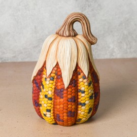 Ceramic Bisque Tall Corn Pumpkin