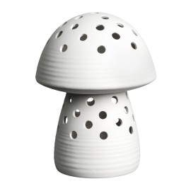Ceramic Bisque Large Mushroom Lantern