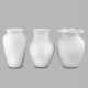 Ceramic Bisque Great Shapes Vase (asst of 3) - Set