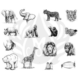 Zoo Animals Designer Silk Screen