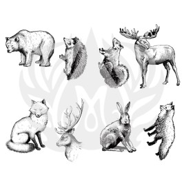 Woodland Animals - Designer Silk Screen
